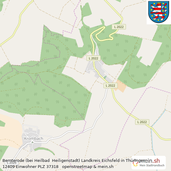 Bernterode (bei Heilbad  Heiligenstadt)  Lageplan